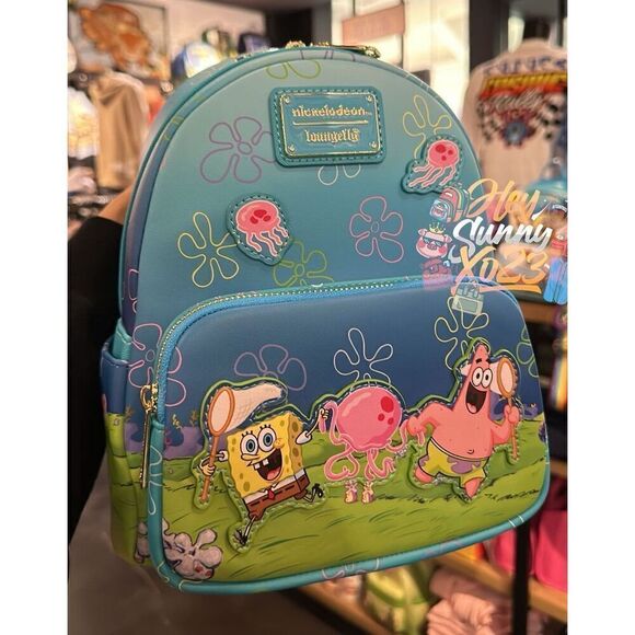 Loungefly SpongeBob SquarePants Patrick & SpongeBob Jellyfishing Mini Backpack